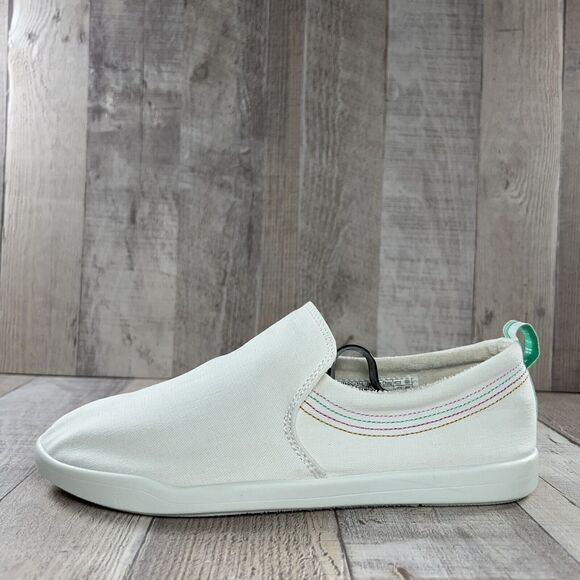 Vionic Beach Marshall Womens 7.5 Canvas Slip On Sneaker Flats Casual Shoes White - Picture 7 of 14